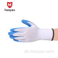 Hespax 13g Anti-Rutsch-Handschuhe Crinkle Latex beschichtet